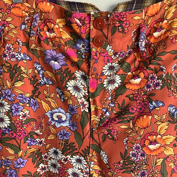 ATHROPOLOGIE MAEVE Flower Power High Rise Cropped Cotton Blend Pant Size 8 - Picture 5 of 15